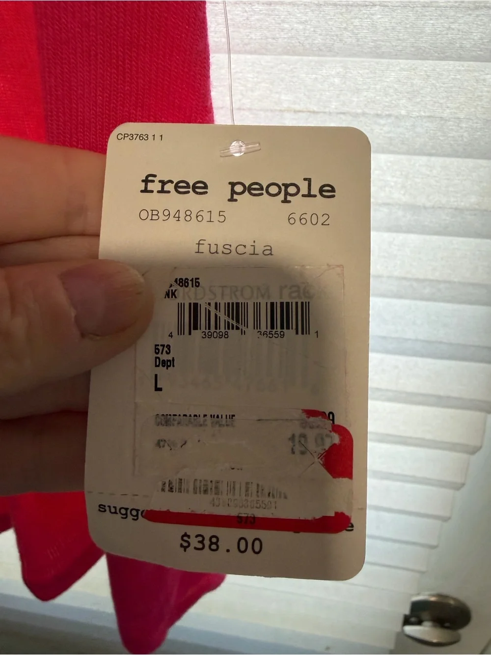 Free people pink tank top New with tags